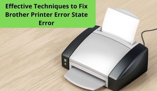 Brother Printer Error State Error